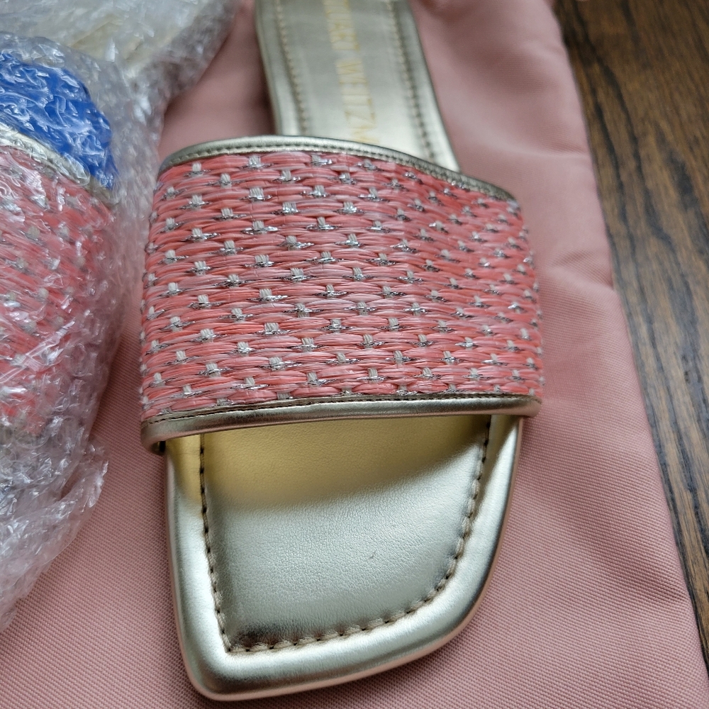 Stuart Weitzman Summer Raffia Slide Sandal ✨️ - Picture 3 of 6